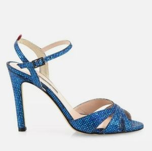 Sarah Jessica Parker Blue W. Glitter Strappy Heels